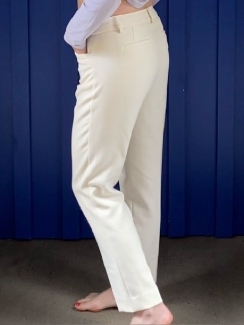 Talbots Hampshire Ankle Cream Straight-Leg Dress Pants size 4